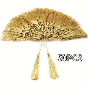 50pcs 13cm Solid Color Tassels For Men And Women, Silky Decorative Tassels, Suitable For Bookmark Making, Graduation Cap Decoration Tassels Accessories Shop Online at Dubai Trades 2