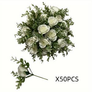 50pcs Artificial Roses With Stems – Realistic Foam Flowers For Diy Wedding Bouquets, Bridal Showers, Mother’s Day & Home Decor Artificial Flowers Shop Online at Dubai Trades