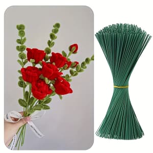 50pcs Green Coated Floral Stem Wires, 15.8″ – Waterproof Iron Craft Wire For Diy Flower Arrangements & Easter Projects, Durable Plastic-surface Compatible, Wire Connector Kit Arts, Crafts & Sewing Shop Online at Dubai Trades 2