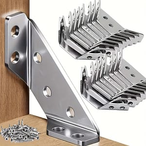 50pcs Heavy-duty Stainless Steel Corner Brackets With Screws – 90° Angle Support, -resistant, For Furniture & Wood Frames Brackets Shop Online at Dubai Trades