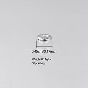 50pcs/pack S925 Pure Silvery Wheel Beads Spacer Beads Loose Beads Accessories Diy Bead String Bracelet Necklace Material Pack Clothing, Shoes & Jewelry Shop Online at Dubai Trades
