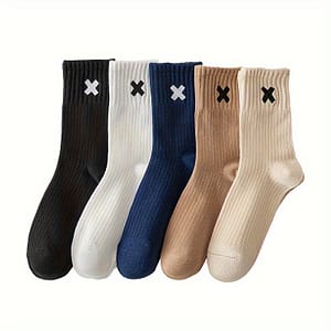 5/10 Pairs Men’ Crew Socks, Breathable Comfy Casual Unisex Socks For Men’s Outdoor Wearing Wearing Clothing Shop Online at Dubai Trades