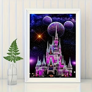 5d Diamond Painting Kit For Adults, Acrylic Gem Art Craft Set, Castle Fantasy Scene With Round Diamonds, Diy Paint-by-numbers Wall Decor For Beginners Arts, Crafts & Sewing Shop Online at Dubai Trades