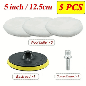 5pcs Car Polishing Set – Waxing Sponge Disc For Industrial And Beauty Care – Car Detailing And Maintenance Automotive Shop Online at Dubai Trades