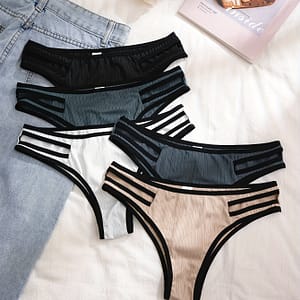 5pcs Contrast Trim Low Waist Briefs, Sexy Comfy Breathable Stretchy Intimates Panties, Women’s Lingerie & Underwear Clothing Shop Online at Dubai Trades