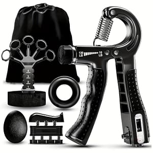 5pcs Grip Strengthener Set, Universal, Red, Blue, Black, Made Of Pvc Exercise & Fitness Shop Online at Dubai Trades