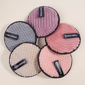 5pcs Makeup Remover Face Puffs, Cleansing Makeup Remover, Reusable Washable Facial Cleansing Pads Wet And Dry Dual Use Beauty & Personal Care Shop Online at Dubai Trades