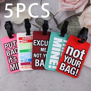 5pcs Mixed Creative Pvc Travel Case Luggage Tag, Cute Bag, Identification Hanging Tag, Student Campus Card Protective Cover, Anti Loss Travel Case Hanging Tag Clothing, Shoes & Jewelry Shop Online at Dubai Trades