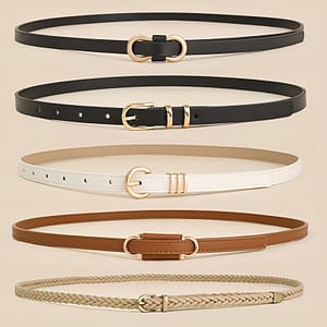 5pcs Set Of And Summer Fashionable Women’ Casual Thin Waistbands To Match Dresses And Jeans Accessories Shop Online at Dubai Trades