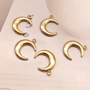 5pcs Set Of Stainless Steel Moon Pendants, Simple Solid Jewelry Clothing, Shoes & Jewelry Shop Online at Dubai Trades