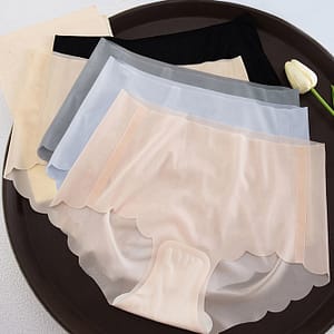 5pcs Simple Solid Color Mid Rise Nylon Panties, Breathable Quick-drying Stretchy Comfy Intimates Bikinis Shop Online at Dubai Trades