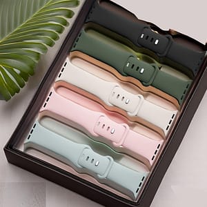 5pcs Soft Silicone Sport Bands For Watch – Waterproof, Adjustable Straps For Iwatch Series 9/ultra/8/se/7/6/5/4/3, Fits 38mm To 49mm – Perfect Gift For Accessories Shop Online at Dubai Trades 2