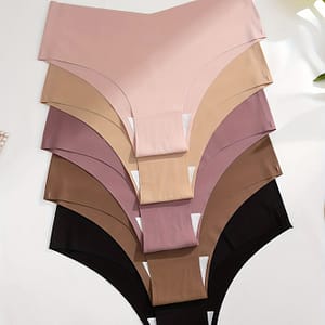 5pcs Solid Briefs, Sexy Comfy Breathable Stretchy Intimates Panties, Women’s Lingerie & Underwear Bikinis Shop Online at Dubai Trades
