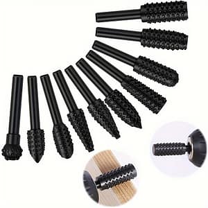 5pcs/10pcs Wood File Rasp , 1/4″ 6mm Rotary Rasp Set, Diy Woodworking Rotating Embossed Chisel Shaped Shank Tool Burr For Engraving Polishing File Handles Shop Online at Dubai Trades