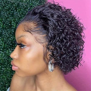 6 Inch Short Curly Lace Front Wigs Human Hair 13×1 Curly Human Hair Wigs Lace Front Wigs Plucked Bleached Short Wigs For Women Human Hair Beauty & Personal Care Shop Online at Dubai Trades