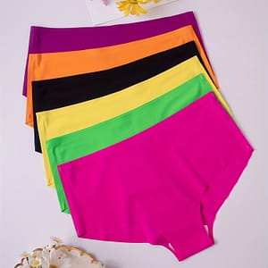 6 Pack Solid Casual Briefs, Women Underwear And Lingerie Bikinis Shop Online at Dubai Trades