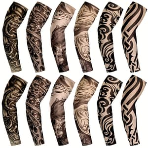 6 Pairs 12pcs Tattoo Sleeves For Men Women, Arm Sleeves Fake Tattoos Sleeves To Cover Arms Cooling Sun Protection Sleeves Men Women Teens To Cover Arms Active Shop Online at Dubai Trades