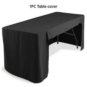 6-foot Fitted Tablecloth With Open Back – Washable Polyester, Rectangle Design For Trade Shows, Craft Displays, Weddings & Parties, Rectangle Shape Home & Kitchen Shop Online at Dubai Trades