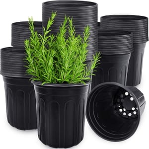 60-pack 1-gallon Nursery Pots With Drainage Holes, Round Plastic Plant Containers For Indoor And Outdoor Use, Floor Mounted, Patterned Design, Multiple Components Included Gardening & Lawn Care Shop Online at Dubai Trades
