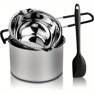600ml/1600ml Stainless Steel, Double-layer Set, Comes With A Silicone Spoon, Suitable For Making Chocolate, Soap, Beeswax, And Candles. Casseroles Shop Online at Dubai Trades