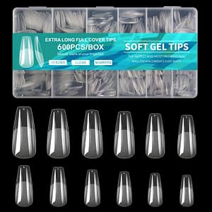 600pcs Soft Gel Nail Tips, Half Matte Clear Acrylic Nail Tips Pre-shaped False Nail Tips For Nail Extension Manicure Tools For Nail Beauty & Personal Care Shop Online at Dubai Trades