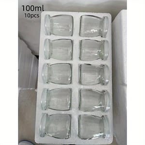 6/10pcs, Glass Pudding Jars, 100ml/200ml Yogurt Cups With , Multipurpose Dessert Molds, Containers, Kitchen Storage Crafts Bakeware Shop Online at Dubai Trades