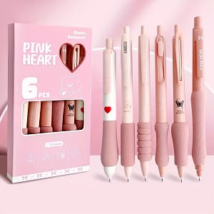 6pcs, 6pcs Cute Gel Pens, Retractable Pens, 0.5mm Pen Fine Point Pen, Comfortable Grip For Smooth Writing Pen Office School Supplies New Year Valentine’s Day Gifts Education & Crafts Shop Online at Dubai Trades