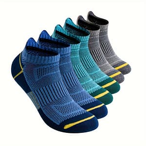 6pcs Acefine Men’s Breathable Mesh Athletic Socks – Moisture-wicking, Fit With Heel Tab & Bright Ear-catching Colors, Polyester/spandex , Ideal For Running & Sports Athletic Socks Shop Online at Dubai Trades