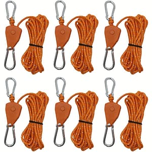 6pcs Camping Tent Tie Down Rope Tightener Fastening Wind Rope Buckle Pulley Ratchet Hangers Awning Rope Hook Camping & Hiking Shop Online at Dubai Trades