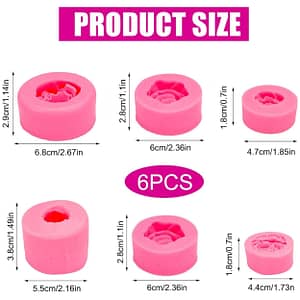 6pcs Floral Silicone Mold Set – Peony & Rose Designs For Diy Candles, Clay, Handmade Diy Creation Arts, Crafts & Sewing Shop Online at Dubai Trades