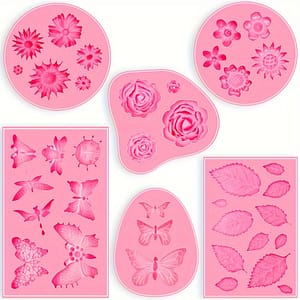 6pcs Fondant Molds, Mini Flower Mold Molds Leaf Mold, Rose Clay Molds Pink Polymer Clay Molds, Silicone Molds For Cake Decorating – /rose/leaves Bakeware Shop Online at Dubai Trades