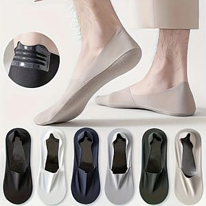 6pcs Men’s Breathable No-show Socks – Lightweight, Sweat-wicking, Polyester & Elastane Blend, Solid Color Clothing Shop Online at Dubai Trades