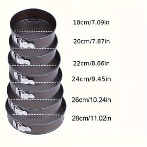 6pcs Round Cake Pans With Removable Bottoms – Chiffon, Cheesecakes & More – Ideal For Christmas, Halloween, Easter, Thanksgiving – Cast Iron Kitchen Bakeware Shop Online at Dubai Trades