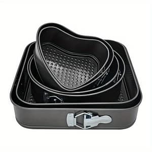 6pcs, Round, Heart, Square, Cake Pan, Loose Bottom Baking Cake Mould, Removable Bottom Pan, Oven Accessories, Baking Tools, Kitchen Gadgets, Kitchen Accessories, Home Kitchenware Bakeware Shop Online at Dubai Trades