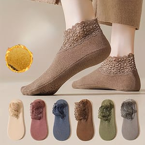 6pcs Women’s Lace Trim Floor Socks – Fashionable & , Home Use Accessories Shop Online at Dubai Trades 2