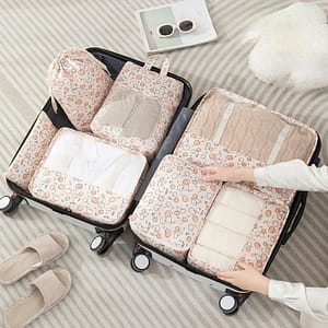 7 Pcs Cartoon Pattern Luggage Bags, Kawaii Travel Storage Bag, Dustproof Packaging Cubes Clothing, Shoes & Jewelry Shop Online at Dubai Trades