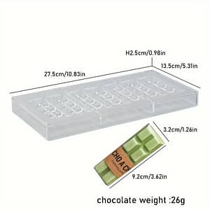 7-cavity Block-shaped Chocolate Molds, Plastic Candy Molds With Bpa-free Material, Christmas, Halloween, Easter, Hanukkah Bakeware Shop Online at Dubai Trades