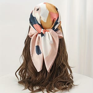 70cm Fashion Scarf For Women, Satin Square Shawl, Polka Dot Pattern, 100% Polyester, Woven, , Hobby Themed Accessory Accessories Shop Online at Dubai Trades