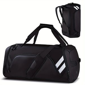 70l Sports Duffel Bag With Shoe Compartment, Wet Pocket, Oxford Cloth, Water-resistant, Zip Closure, Large Capacity Travel & Gym Bag For Men And Women – Black Gym Bags Shop Online at Dubai Trades