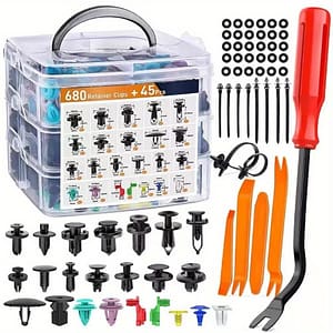 725pcs Auto Fastener Clips Car Body Push Retainer Pin Rivet Bumper Door Trim Panel Retainer Fastener Kit Auto Removal Tool Automotive Shop Online at Dubai Trades