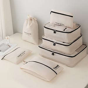 7pcs Portable Travel Storage Bag Set, Luggage, Clothing Organizer, Includes Innerwear Bag, Shoe Bag, For , Men, Clothing, Shoes & Jewelry Shop Online at Dubai Trades