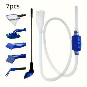 7pcs Set, Aquarium Water Changer, Siphon Hose For Water Change, Pump For Sand Washing And Waste Removal, Manual Cleaning Tool With Pump, Without Battery Aquarium Cleaners Shop Online at Dubai Trades