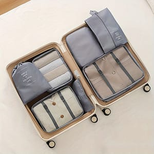 7pcs Travel Storage Bag Set Digital Wash And Makeup Dispensing Storage Pack Clothes Shoes Luggage Travel Organizer Clothing, Shoes & Jewelry Shop Online at Dubai Trades