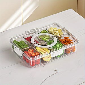 8-grid Refrigerator Fresh-keeping Sealed Box: Food-grade Plastic, High Visibility, Salad Partition Storage, Suitable For Kitchen And Dining Room Use Home & Kitchen Shop Online at Dubai Trades