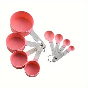 8-piece Plastic Measuring Cups And Spoons Set – Multi-functional Baking & Kitchen Tools With Stainless Steel Handles, Nesting Design For Home & Kitchen Shop Online at Dubai Trades