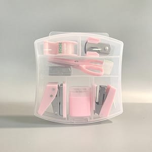 8pcs Mini Set: Stapler, Punch, Tape Dispenser & More – Pp & Stainless Steel Construction Desktop Staplers Shop Online at Dubai Trades 2