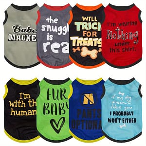 8pcs Stylish & Lightweight Dog Shirts – Pet Outdoor Playing Apparel & Accessories Shop Online at Dubai Trades