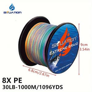 8xpe 1000m/1096yd/3280ft Super Strong Braid Fishing Line – , Low Water Absorption, Ideal For Casting, Trolling & Netting, Fishing Gear|vibrant |low Water Absorption Line Fishing Shop Online at Dubai Trades