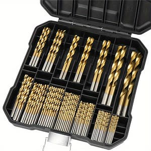 99pcs Titanium Coated High Drill Bit Set, Hss Round Shank Twist Drill Bits With Storage Case For Metal, Wood, Plastic, Aluminum Alloy – Mixed Item Sets Business, Industry & Science Shop Online at Dubai Trades