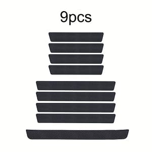9pcs Car Door Sill Protectors: Carbon Fiber Vinyl Wrap Stickers For Maximum Protection! Automotive Shop Online at Dubai Trades